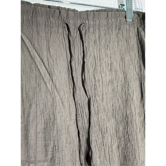 Zara Women's Suit Trousers Sz M Green Tapered Dress Pants Crumpled fabric - Picture 3 of 15